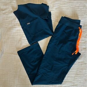 Figs Deep Reef Scrub Set Livingston Pant Catarina Top